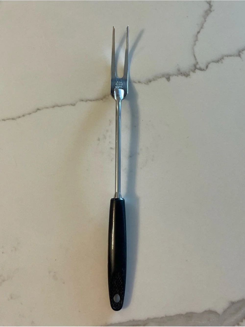 Stainless Steel Carving Fork with Black Handle
